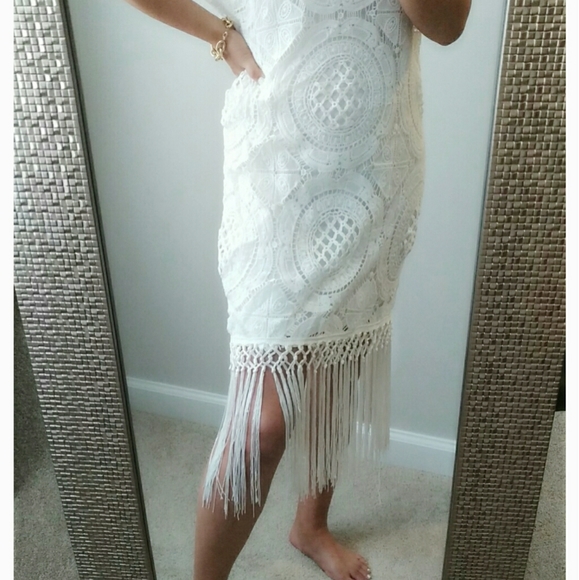 White Lace Dress - Picture 3 of 4